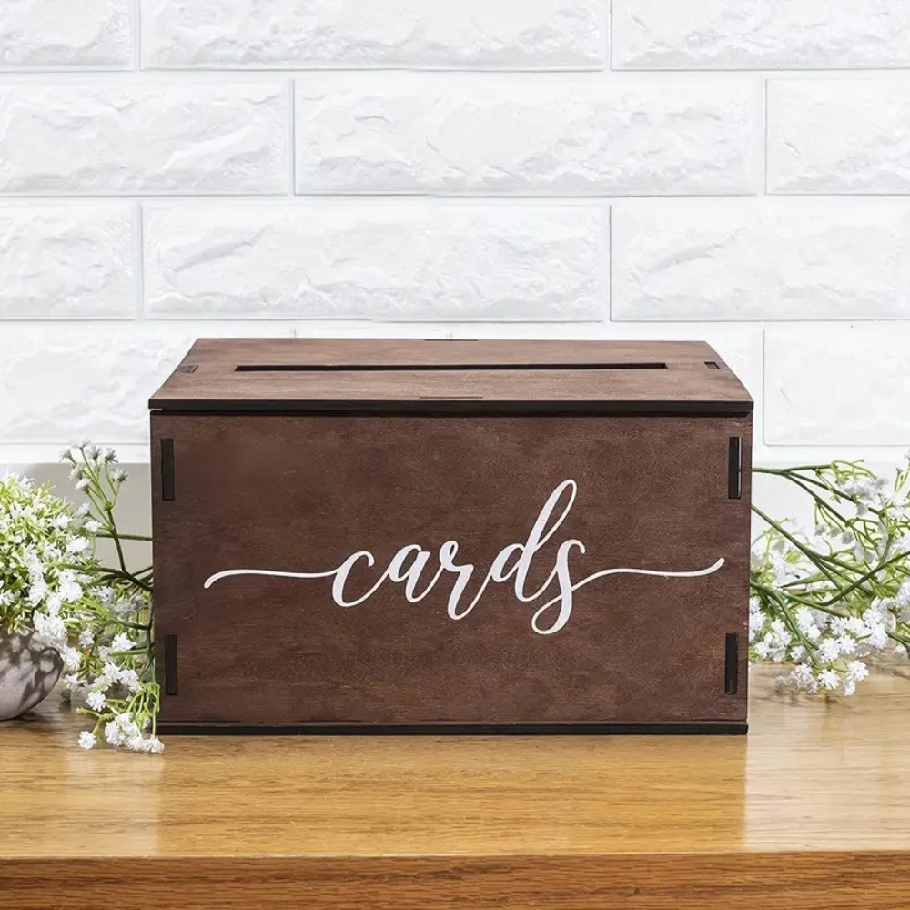 Wedding Card Box - Новая деревянная коробка для свадебных открыток,