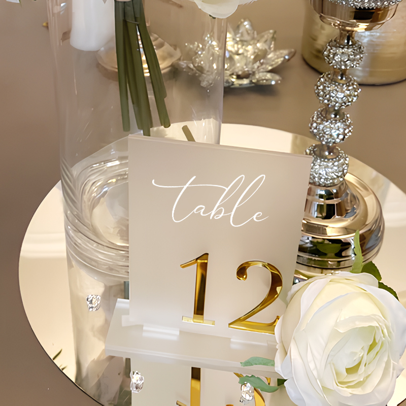 Акриловые номерки для столов н – обзор и цена Table Number Gold
