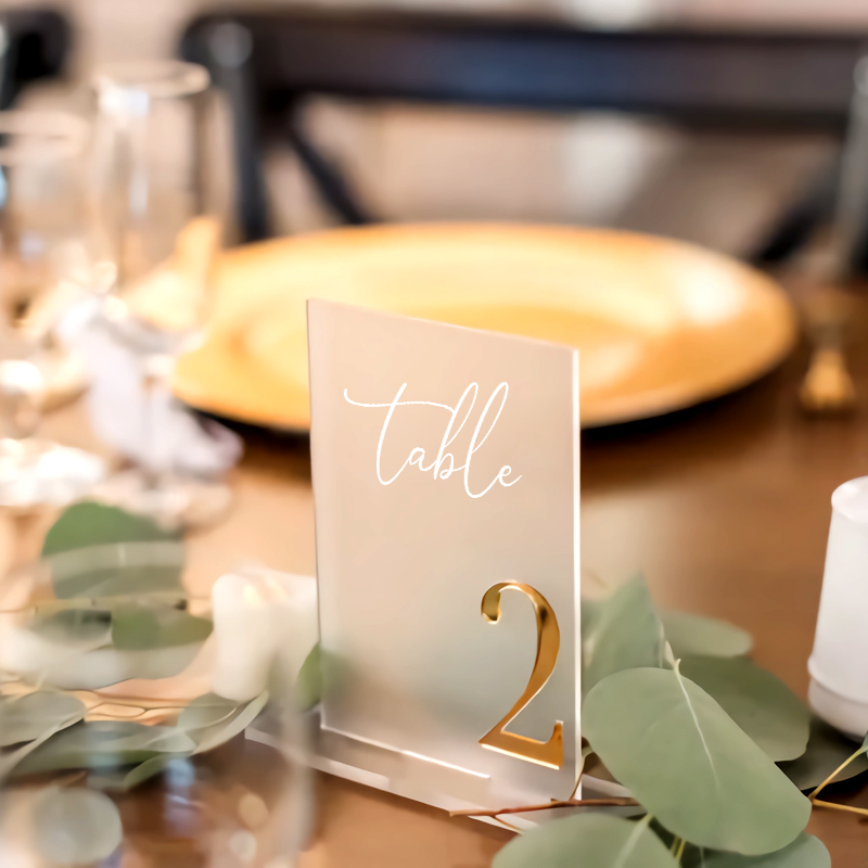 Акриловые номерки для столов н – обзор и цена Table Number Gold