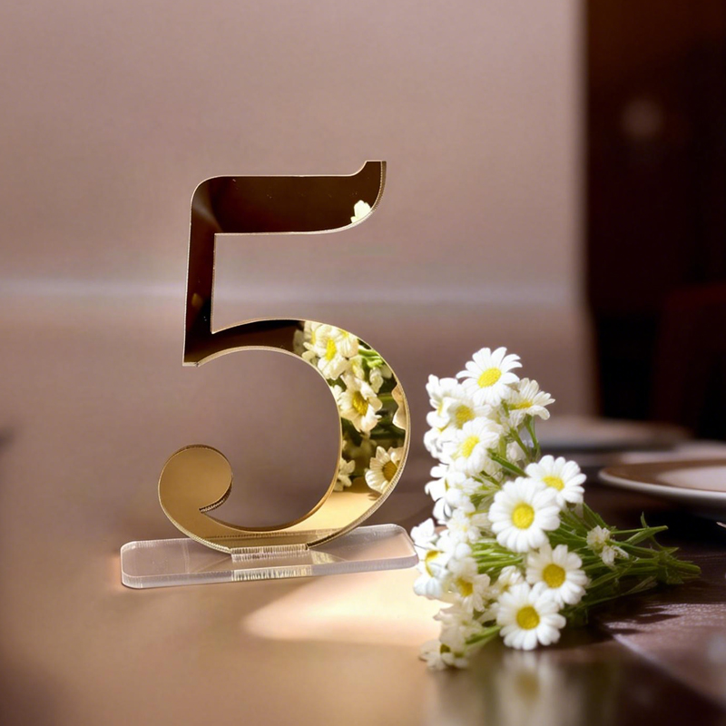 Номерки для свадебных столов с – обзор и цена Table Number Gold