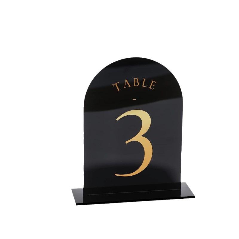 Изогнутые акриловые цифры стол – обзор и цена Table Number Gold